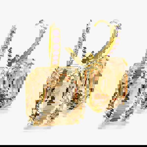 Swarovski Millenia Gold Tone Plated Caramel Crystal Drop Earrings 5725744