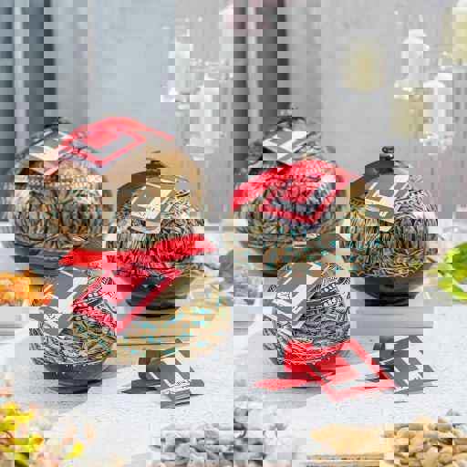 Handmade Bonbonnière Filled with Palm Oil Free Dark Chocolate Coated Coffee Beans, 130g