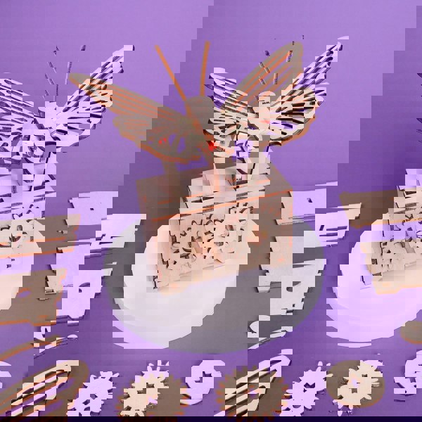 Fluttering Butterfly DIY Kit. Build It, Wind It, Watch It Flap