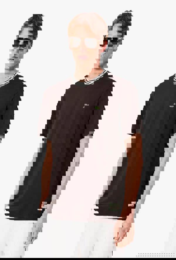 Lacoste French Made Stripe Neck T-Shirt