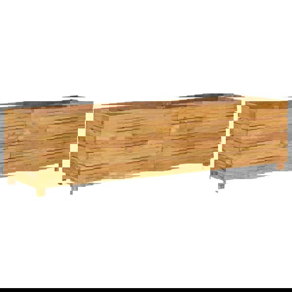Berkfield Raised Bed 150x40x38 cm Solid Wood Teak and Steel