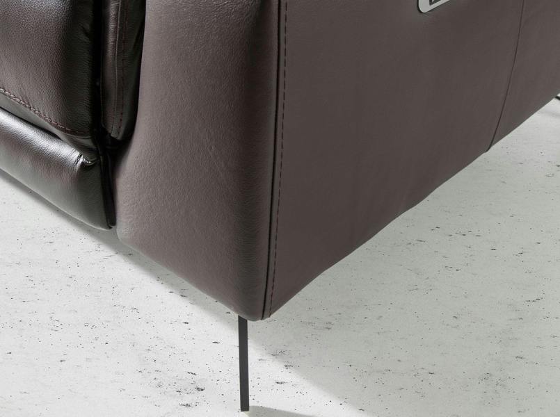 Angel Cerdá Relax sofa in chocolate brown leather 6050/6051