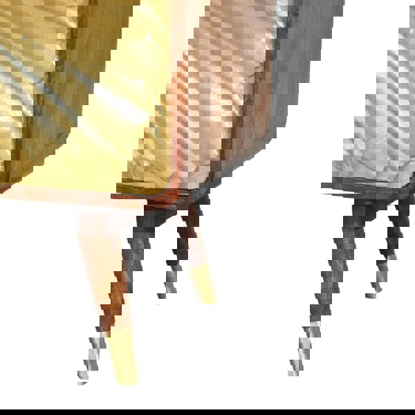 Artisan Furniture Solid Wood Avora Brass Embossed 2 Door Chestnut Cabinet