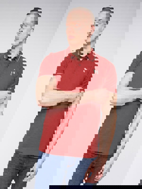 Henleys Henflare Polo Deep Red