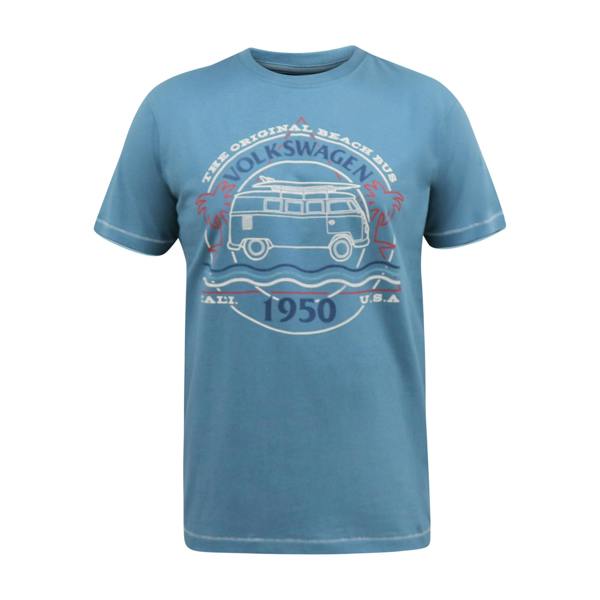 Duke Mens D555 Woodhall Volkswagen Kingsize T-Shirt - Pale Teal - 