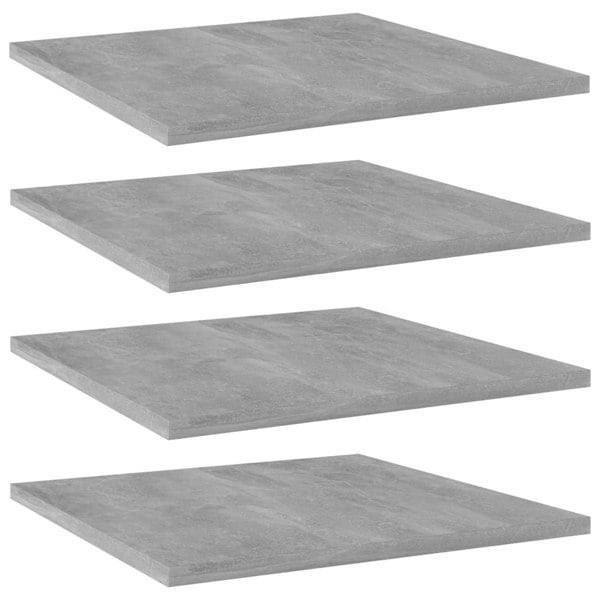Berkfield Bookshelf Boards 4 pcs Concrete Grey 40x40x1.5 cm Engineered Wood