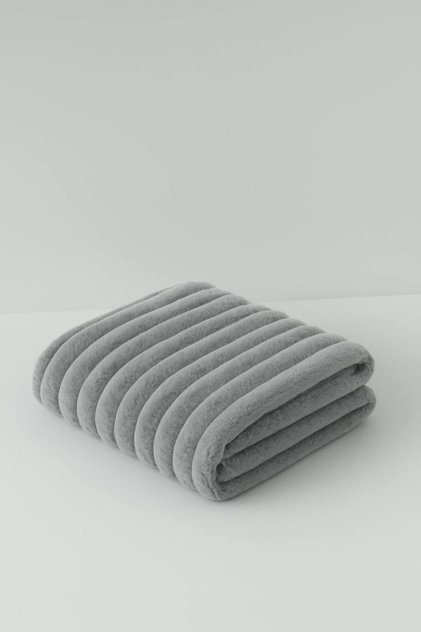 Big Cord Teddy Silver Throw 150x200cm
