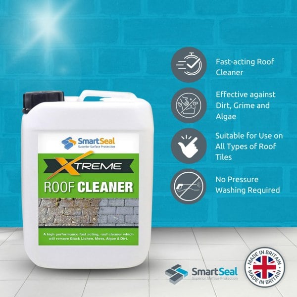 Smartseal Roof Cleaner Xtreme Removal of Dirt, Algae & Grime from Roofs - 10 Litres (2 x 5L)