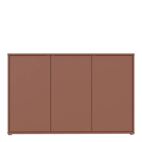 Furniture To Go Alice Springs 3 Door Sideboard with Push-to-Open Doors in Terracotta