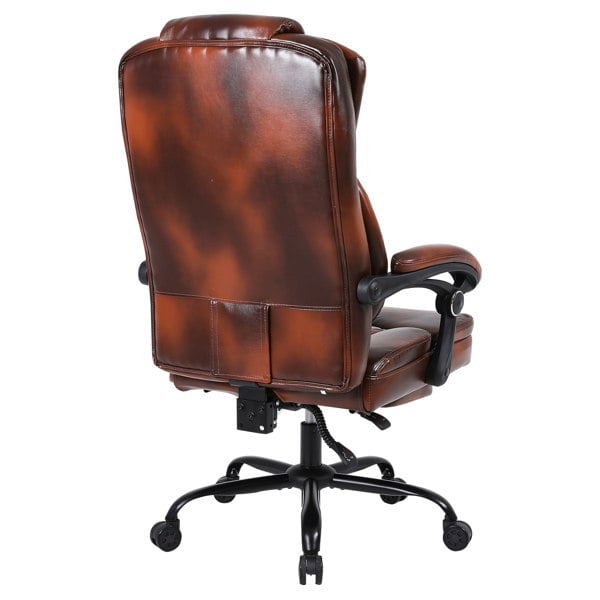 Furniture One Heavy Duty Executive Office Chair with Footrest, Ergonomic High Back Desk Chair, Adjustable Angle Chair