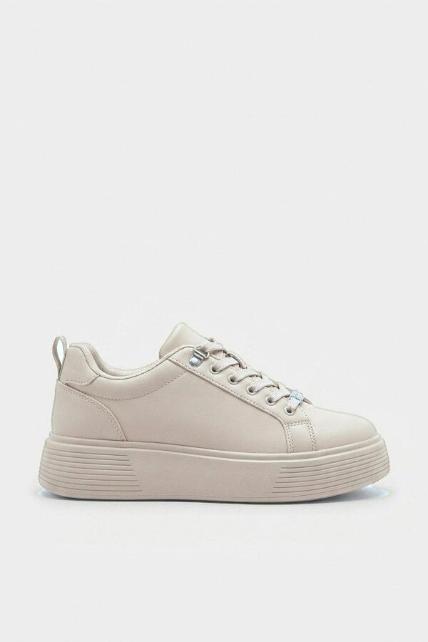 ikrush Bronagh Faux Leather Platform Trainers