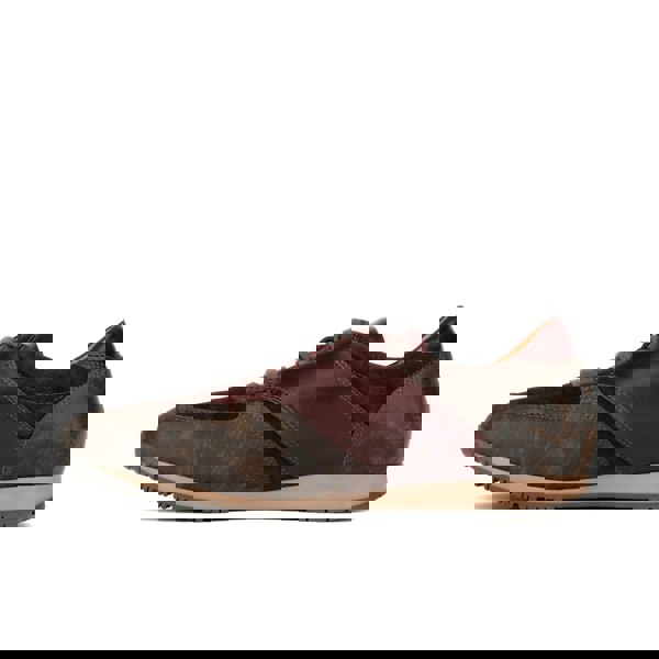 Embassy London San Francisco - Brown & Burgundy - Men's lace-up leather & suede trainer