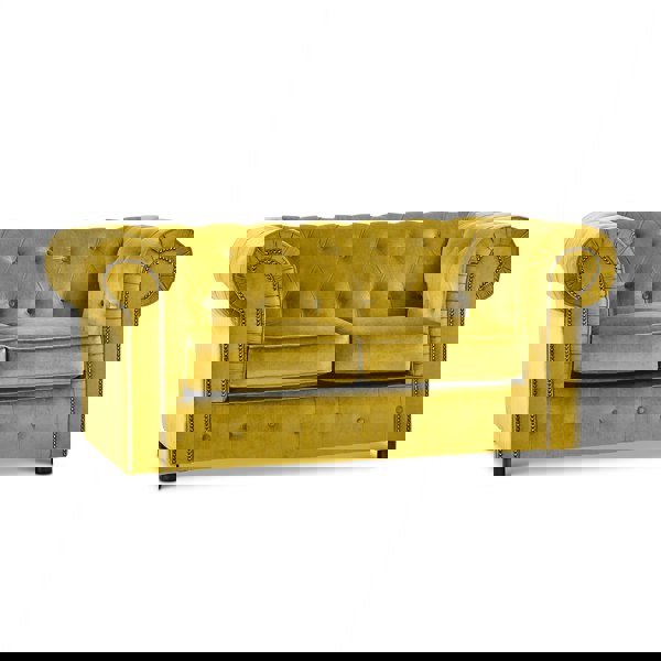 Furnishings For Less Ashbourne Chesterfield Plush Velvet 2 Seater