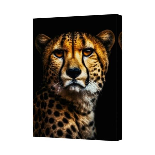 Benjamin Tate Design Leopard Portrait Canvas Wall Art Wildlife Decor Home