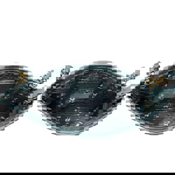 Assots London 'SOPHIA' Cameo Blue Pebble Grain Zip Top Leather Crossbody Bag