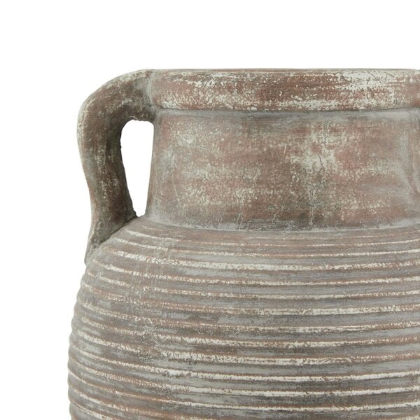 Wyld Haus Meadowhaze Stoneware Amphora Soft Brown Wide Vase with Handles