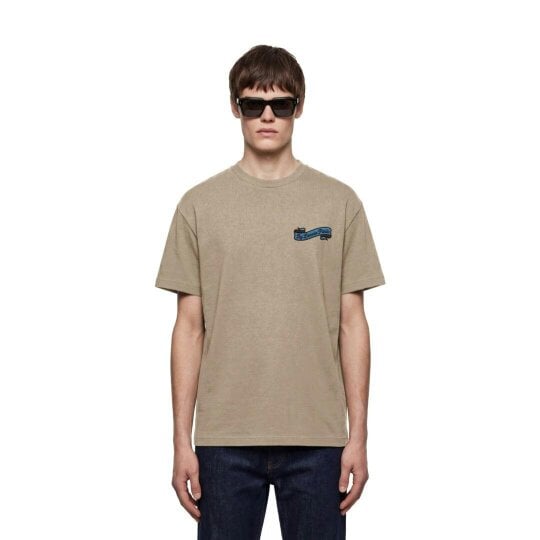 By Lanvin Paris Ribbon Logo Taupe T-Shirt