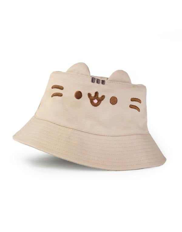 Pusheen Womens Beige Novelty Face Bucket Hat (One Size)