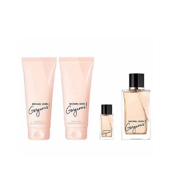 Michael Kors Gorgeous Set: Eau de Parfum Spray + Body Lotion + Shower Gel + Eau de Parfum