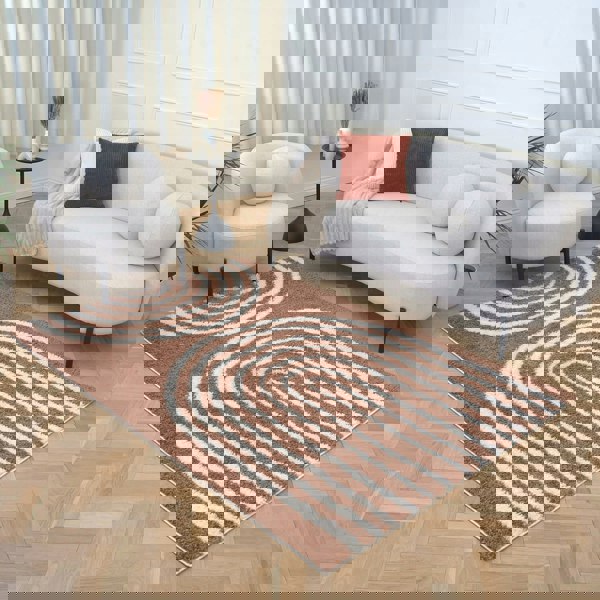 Moodi Shaggy Brown Rug, 30 mm soft durable pile, underfloor heating | THE RUGS