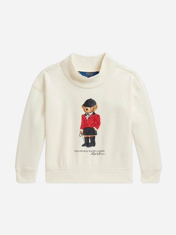 Ralph Lauren Kids Ralph Lauren Girls Polo Bear Sweatshirt in Ivory
