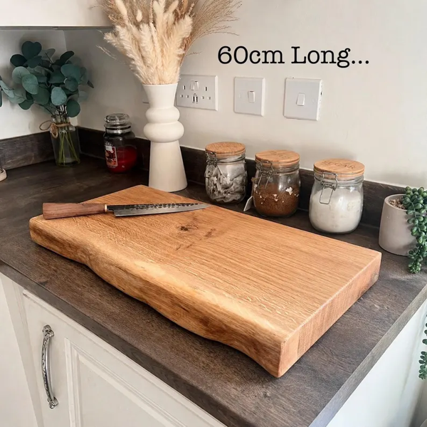 Giraffes & Craftz XL Live Edge Oak Chopping Board - James Martin style Oak Chopping & Serving Board