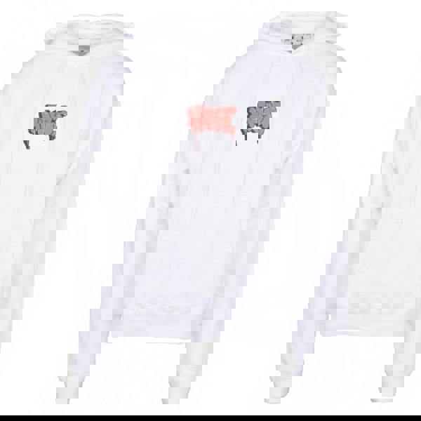 Off-White Graffiti Paint Logo White Hoodie