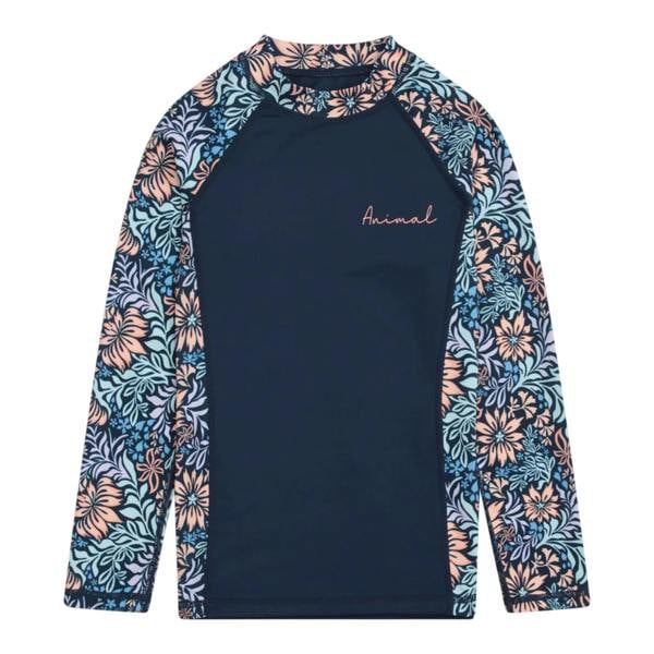 Animal Girls Lillie Floral Rash Guard - Navy - 