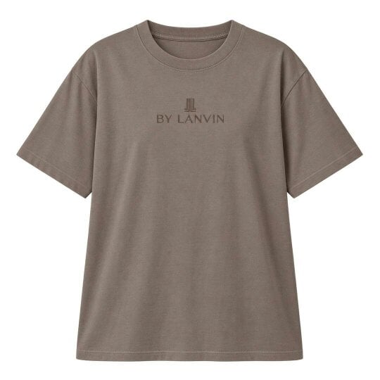 By Lanvin Embroidered Central Logo Brown T-Shirt