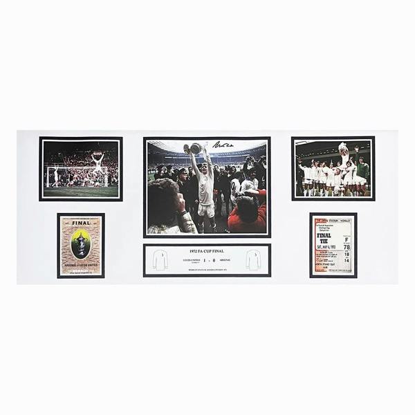 Allan Clarke signed Leeds United FA Cup Final storyboard — Standard Framing