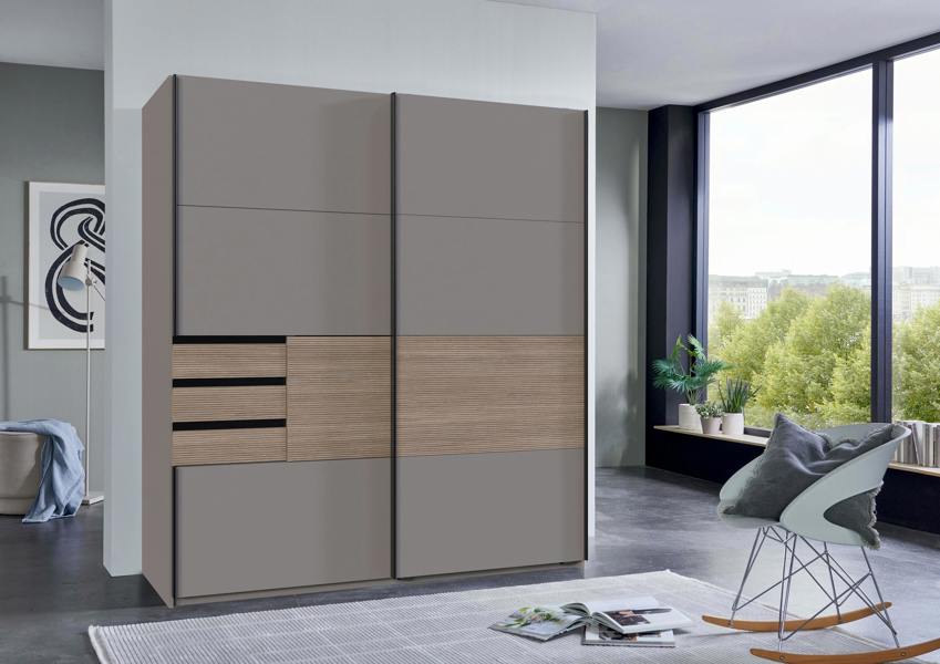 TJ's Furniture Breman 2 Door Sliding 180 grey
