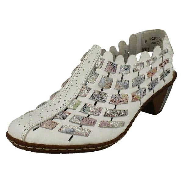 Rieker Ladies Rieker Sling Back Shoes With Woven Detail 46778