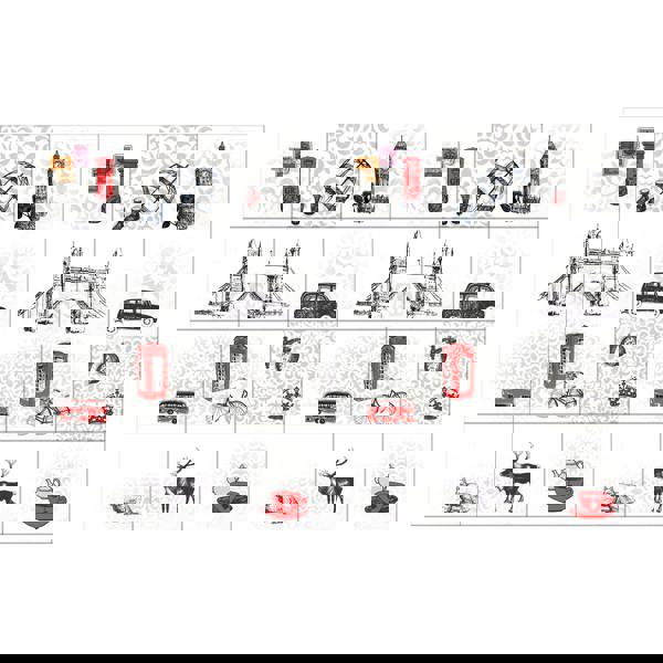 WT1524 Londoners Tiles Mix Wall Stickers - 15 cm x 15 cm - 24 pcs.