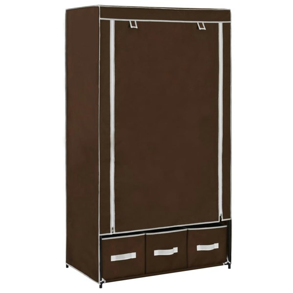 Berkfield Wardrobe Brown 87x49x159 cm Fabric
