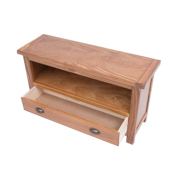 Cabinet Bits Padua Lacquered 1 Drawer TV Cabinet Brass Cup Handle