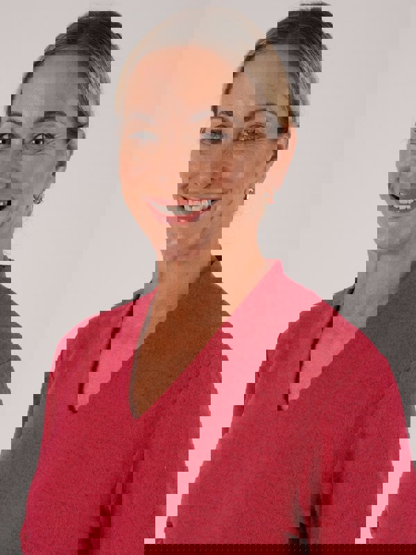 PennyPlain Hi Back V Long Sleeve  - Fuchsia