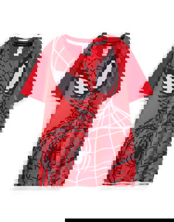 Marvel Boys Red Character Face Short Sleeve Short Leg Pyjama Set