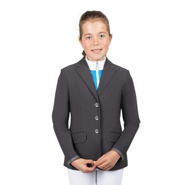 Coldstream Childrens/Kids Suede Horse Riding Jacket - Charcoal Grey - 