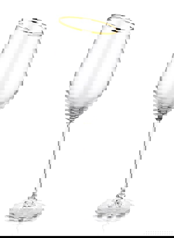 Rozi Gina Collection Gold Slanted Wine Glasses (Set of 6)