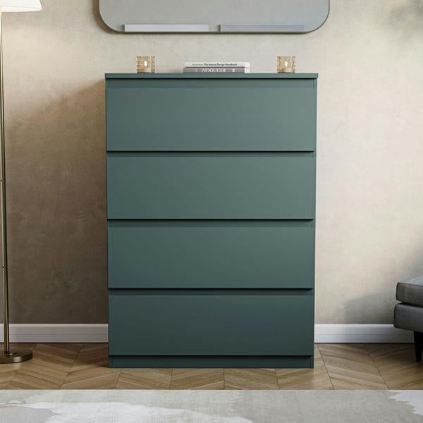 Vida Designs Denver 4 Drawer Chest, Black