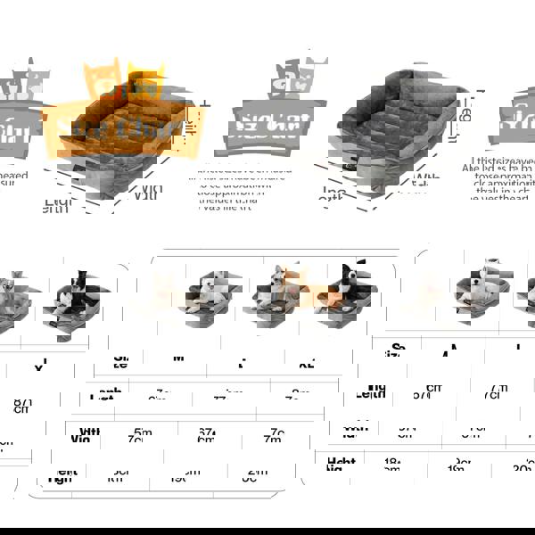 Skylos Orthopedic Dog Bed Soft Arctic Velvet Pet Bed Anti-Slip Mattress Large