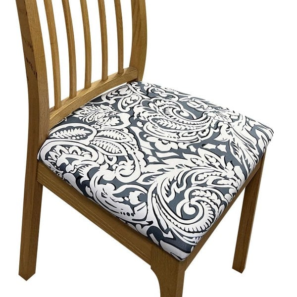 Anyseat Chair Cover Blue White Vine Leaf Print Stretch Seat Cover for Home Dinning Kitchen Washable Removable