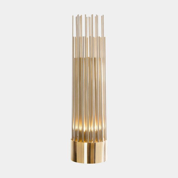 Castro Lighting Organ Luxury Gold Plated Brass Tube Table Lamp