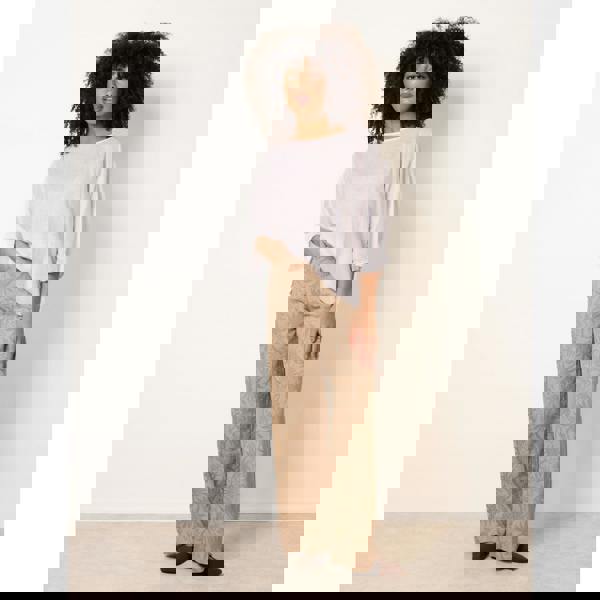 Blue Vanilla Floral Printed Flared Jeans