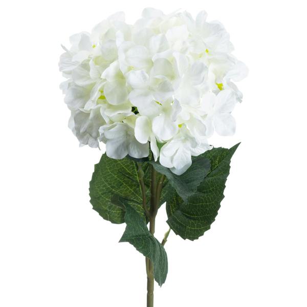Wyld Haus Set of 3 Artificial Flowers White Hydrangea Stems