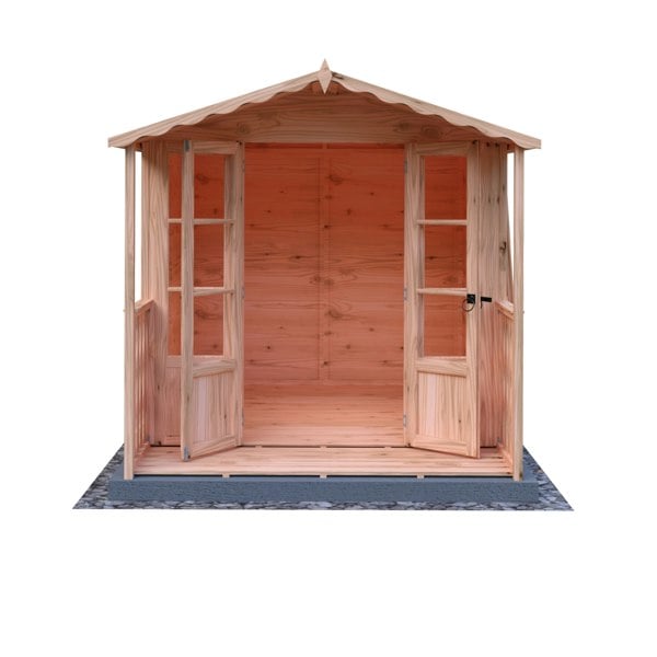 Shire Kensington 7x7 & Verandah 12mm interlock  Clad wooden Summerhouse - Best Shed
