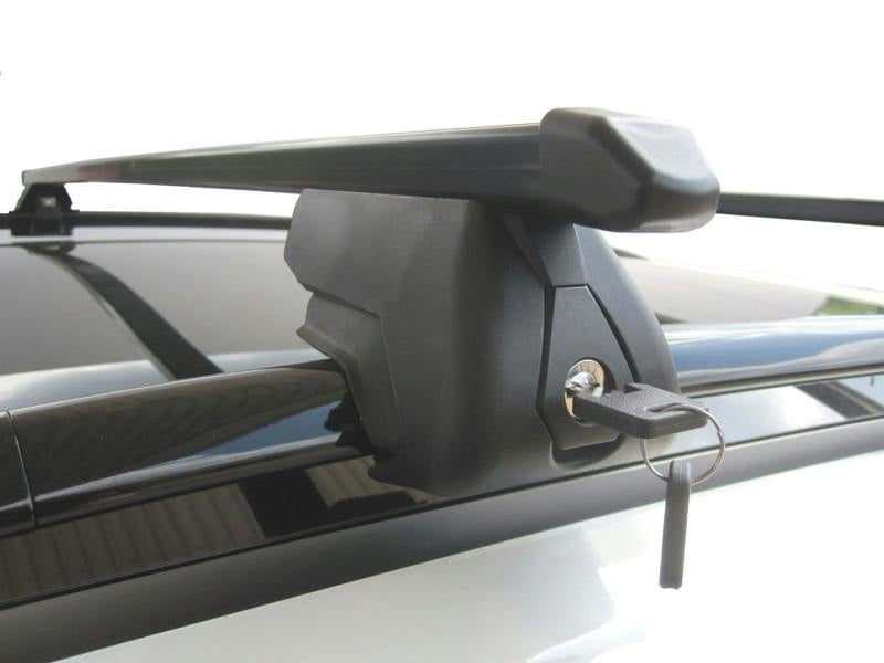 Pair of Universal Roof Rack Rail Cross Bars - for Vehicles with Raised Open Roof Rails 135cm