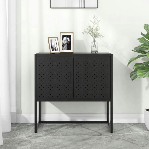 Berkfield Sideboard Black 75x35x75 cm Steel