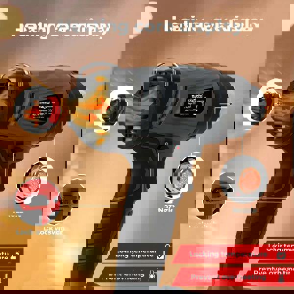 Traderight Hot Air Heat Gun Electric Cordless 21V with 5 Nozzles (No Battery)