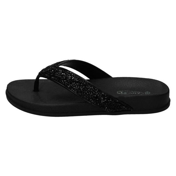Spot On Ladies Spot On Glittery Toepost Flip Flops F00246